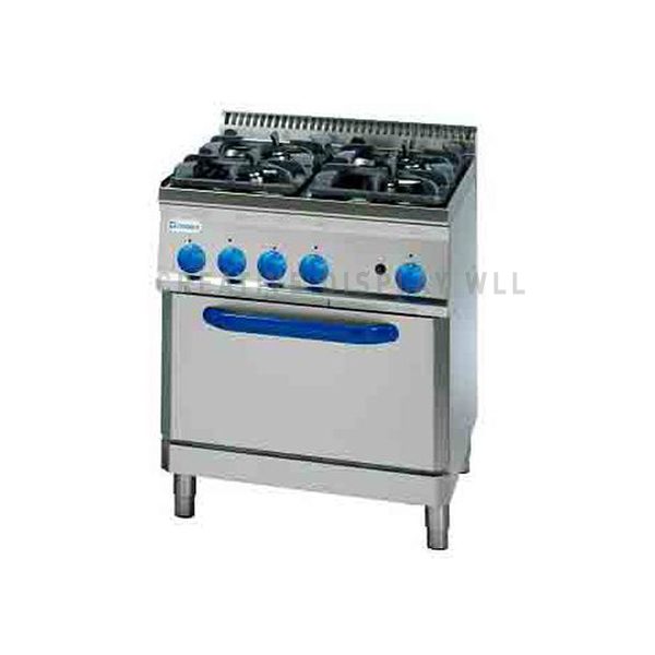 Gas Boiling Top. - 4 Burner - with Electric Oven