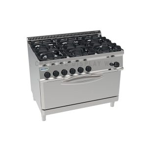 Gas Boiling Top. - 6 Burner - with Gas Oven