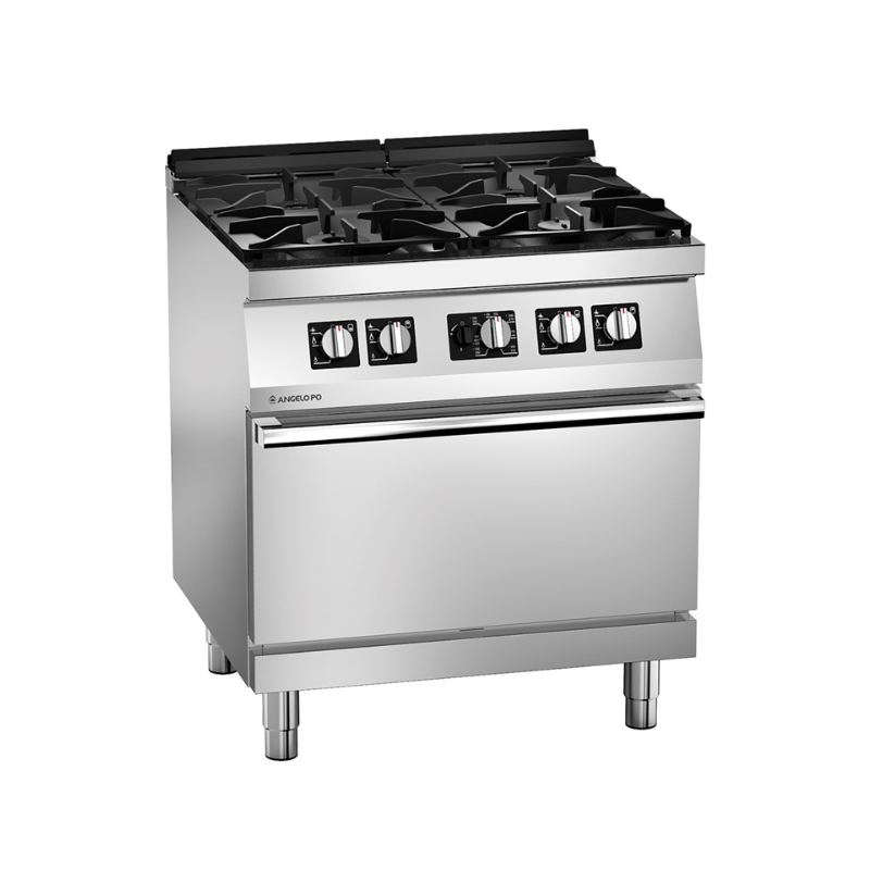 Angelo PO 4 Burner Gas Range On Gas Static Oven 1S1FA0G